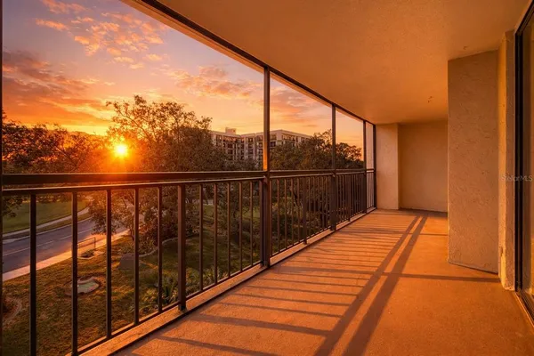 a view of balcony with staircase