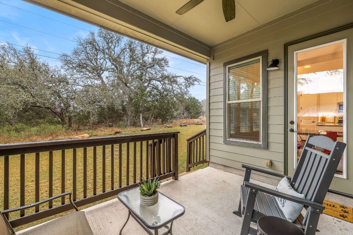 103 Kendall Road Spicewood, TX 78669 - Photo 27 of 37 a view of a two chairs in the balcony