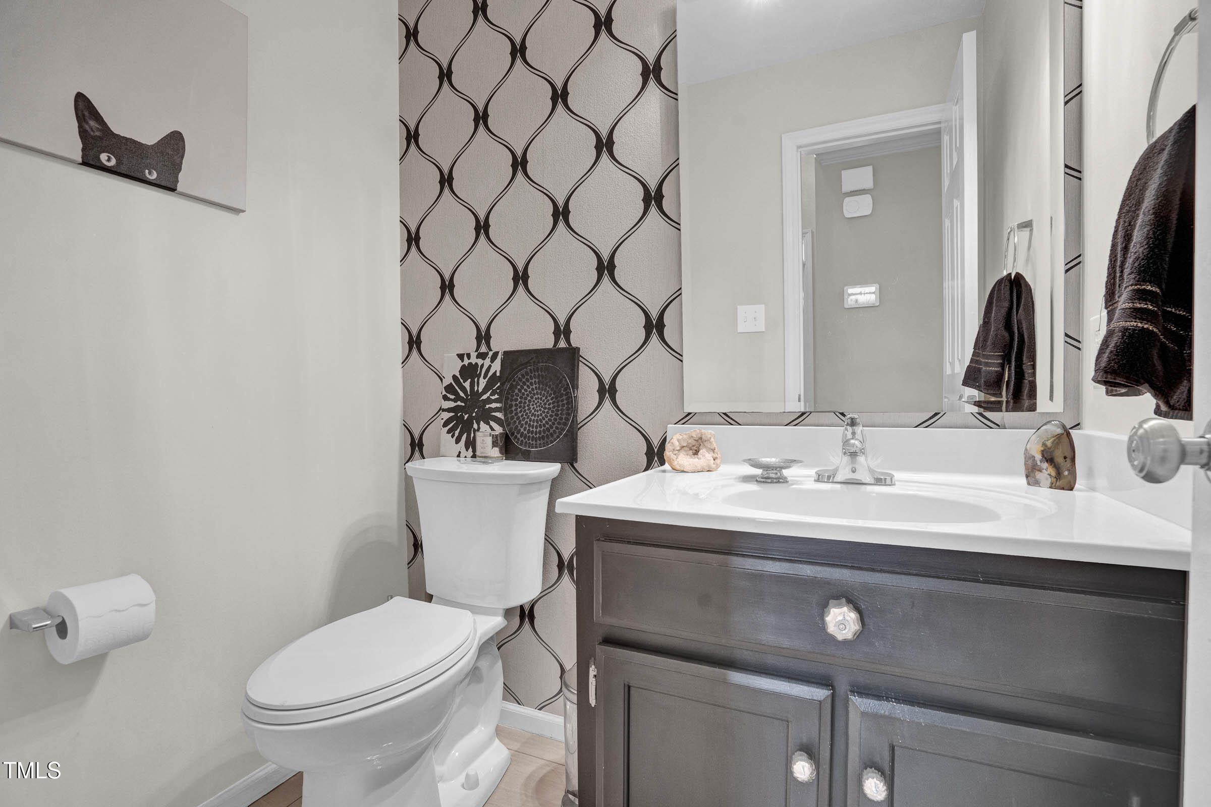3312 Powers Lane Durham, NC 27712 - Photo 12 of 28 a bathroom with a sink mirror and toilet