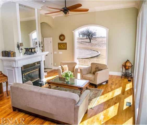 21192 North 500th Road East Benson, IL 61516 - Photo 5 of 30 a living room with fireplace furniture and a flat screen tv