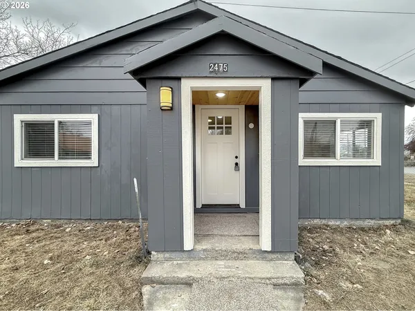 a front view of a house