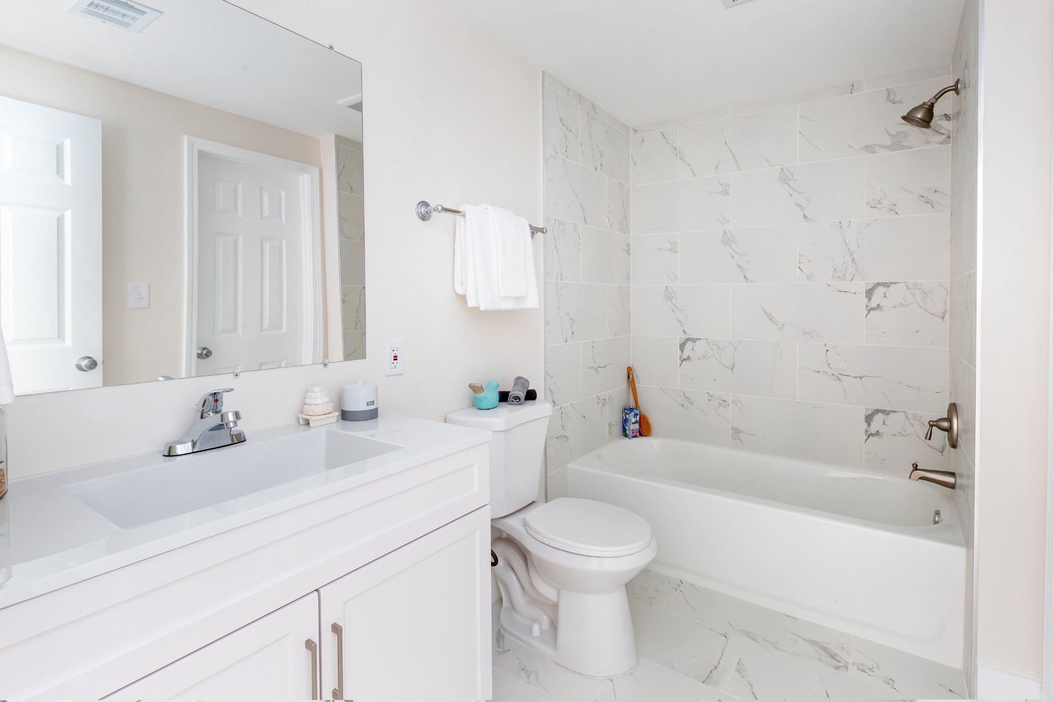 7009 Persimmon Tree Road Bethesda, MD 20817 - Photo 45 of 63 Lower Level - New Bathroom With Full Tub