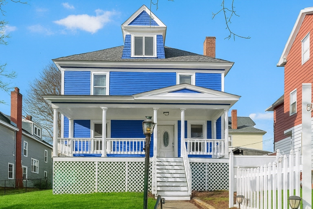 a front view of a house