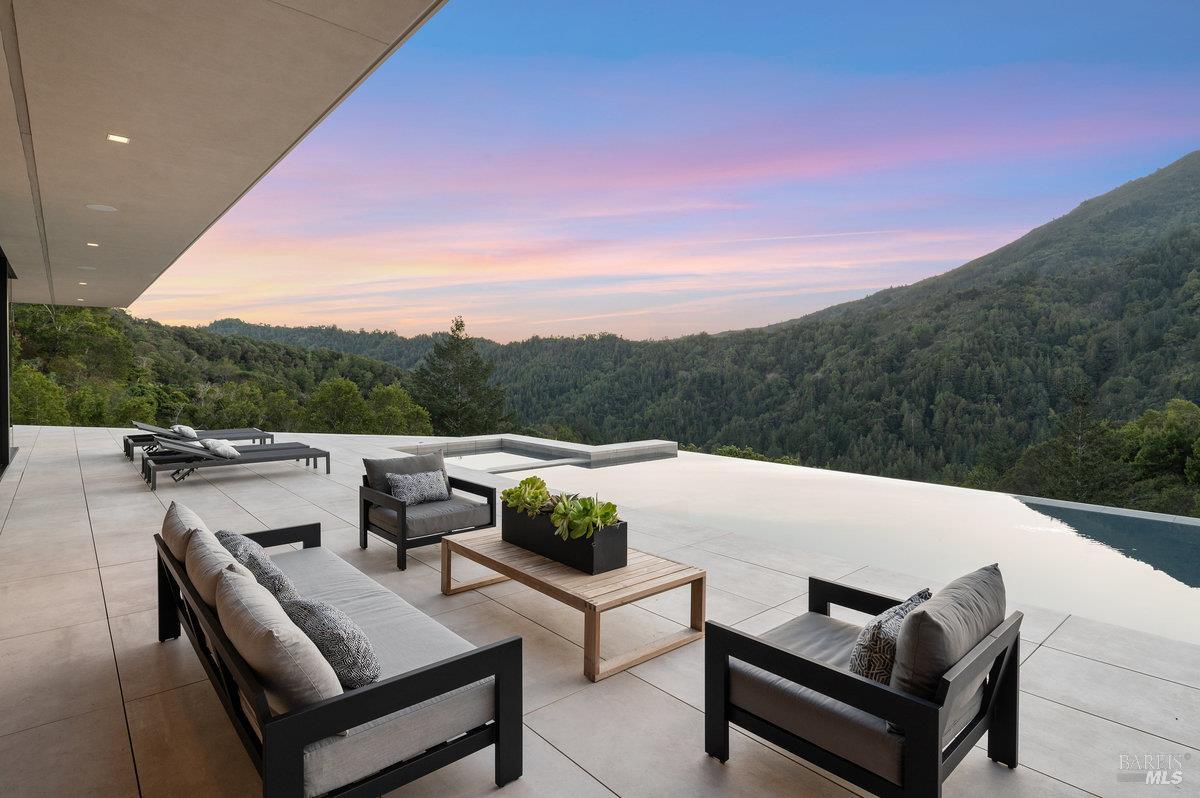 70 Ridgecrest Road Kentfield, CA 94904 - Photo 23 of 29 a view of a terrace with couches and a table