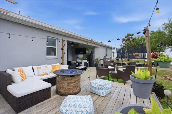 a backyard of a house with lots of green space