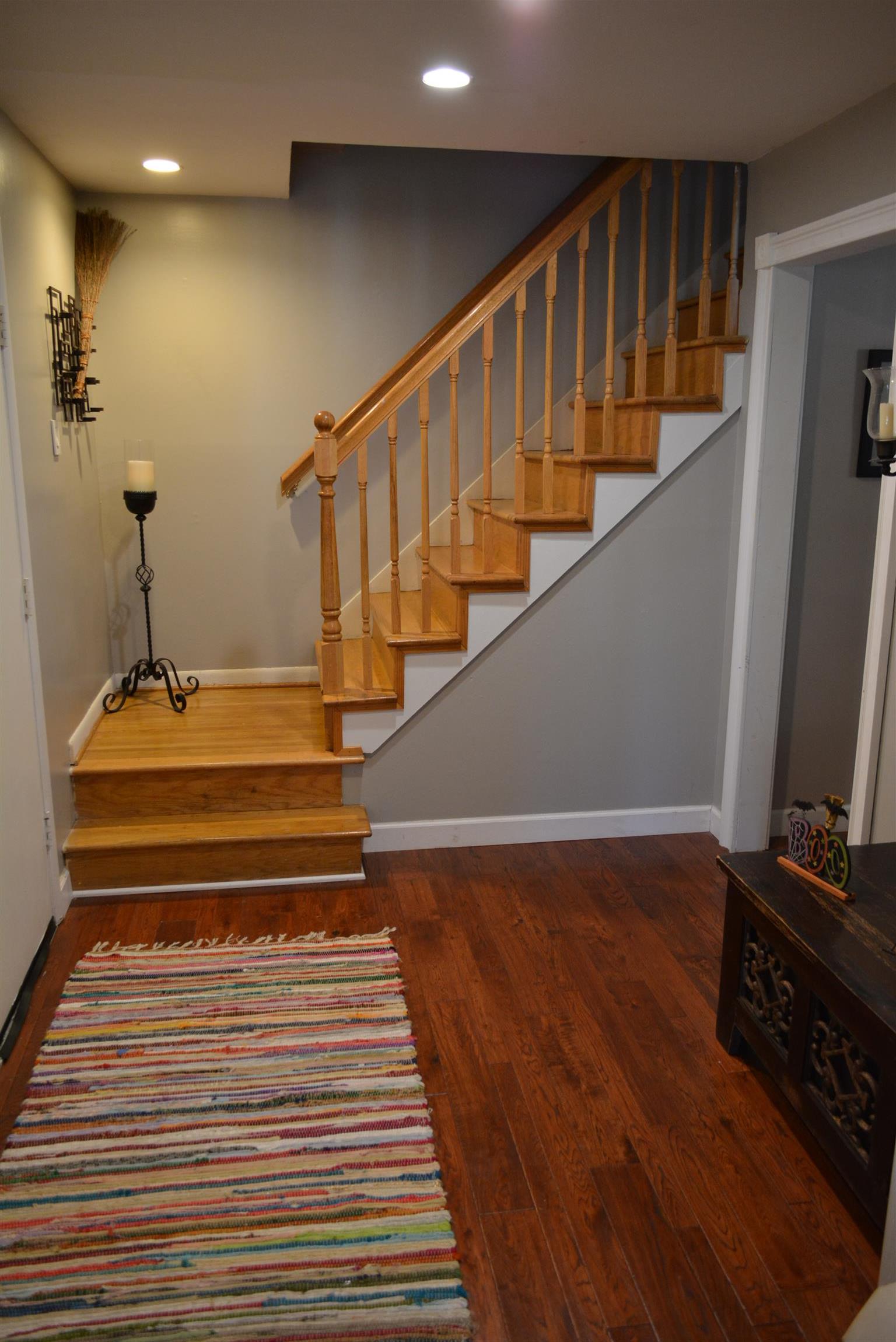 543 Rural Hill Road Nashville, TN 37217 - Photo 4 of 29 Nice hardwood floors and staircase leading to the second level.