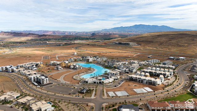 961 West Akoya Pearl Road, Unit 201 St. George, UT 84790 - Photo 38 of 67 Aerial overview of property's location featuring mountains and a pool