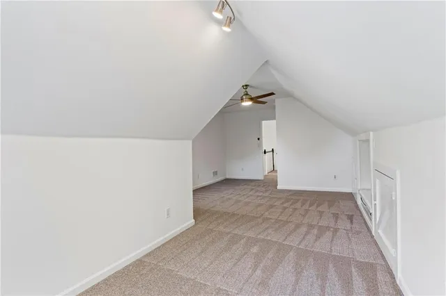 a view of a room with an empty space