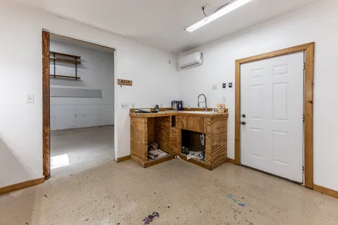a view of swimming pool from a big room