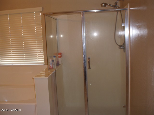 2933 East Blue Sage Road Gilbert, AZ 85297 - Photo 17 of 18 a bathroom with a glass shower door
