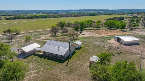 a view of a lake with a city