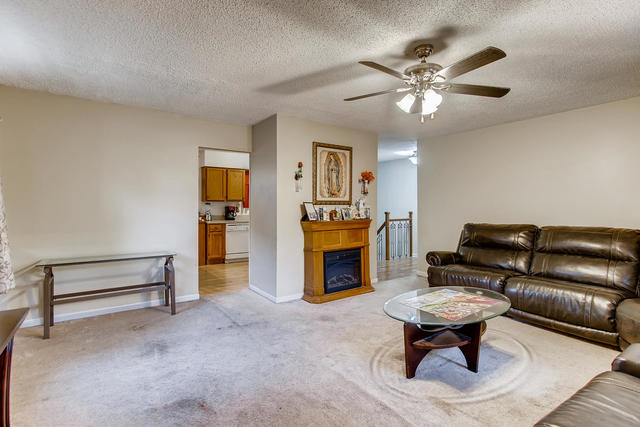145 South Pinecrest Road Bolingbrook, IL 60440 - Photo 3 of 17 a living room with furniture and a fireplace