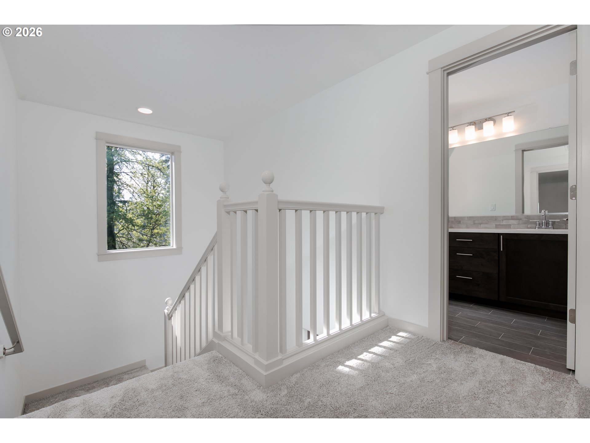 3714 Weldon Lane Eugene, OR 97403 - Photo 17 of 36 a view interior of a house with wooden floor and stairs