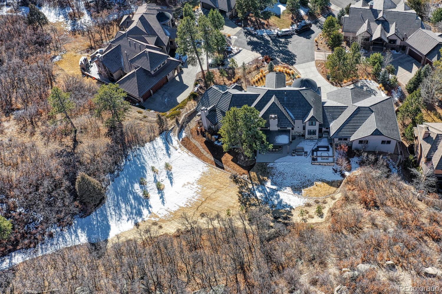 2236 Beechnut Place Castle Rock, CO 80108 - Photo 40 of 40 an aerial view of house with yard