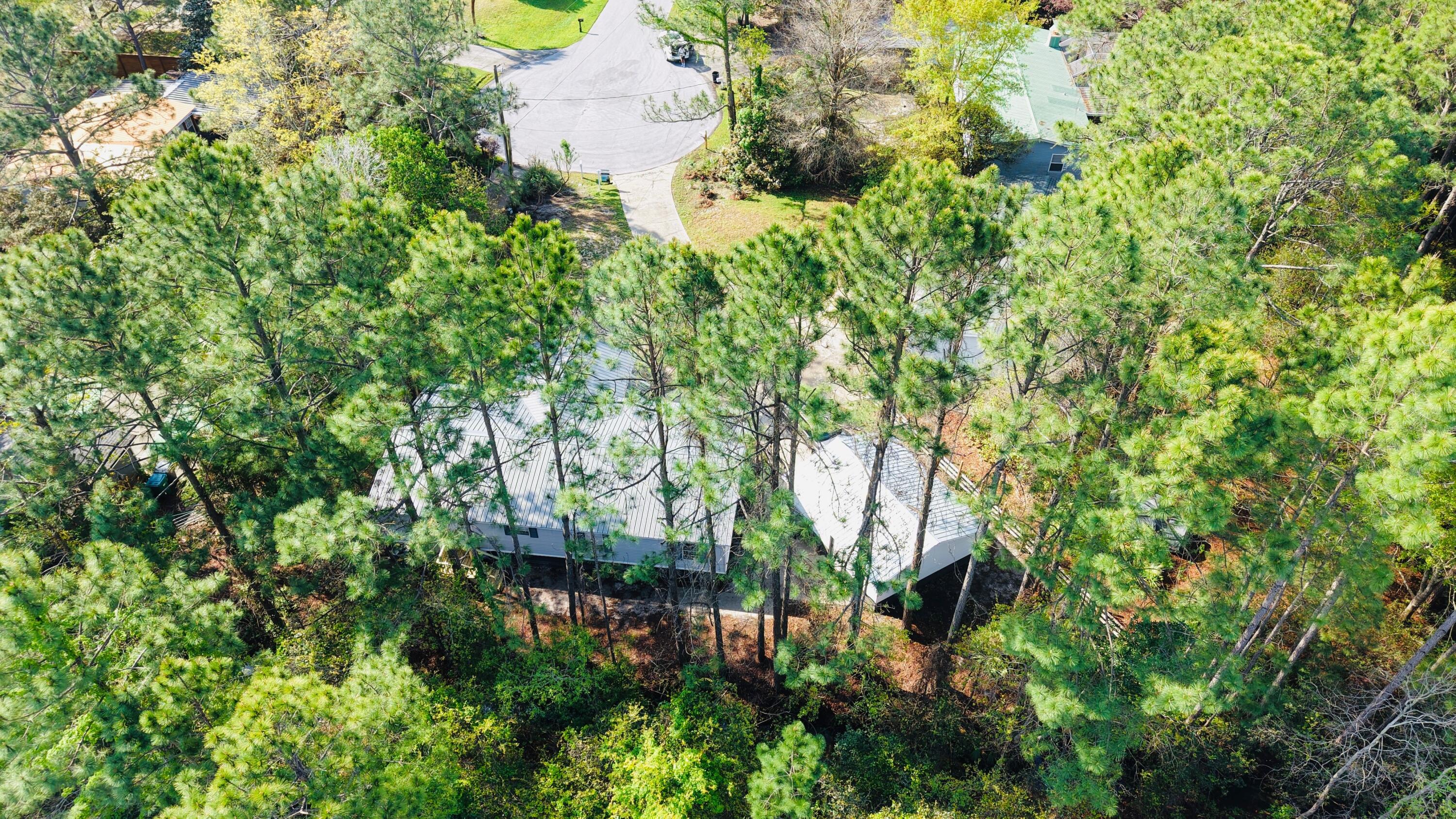 301 Edgewood Terrace Santa Rosa Beach, FL 32459 - Photo 29 of 34 an aerial view of residential house with outdoor space and trees all around