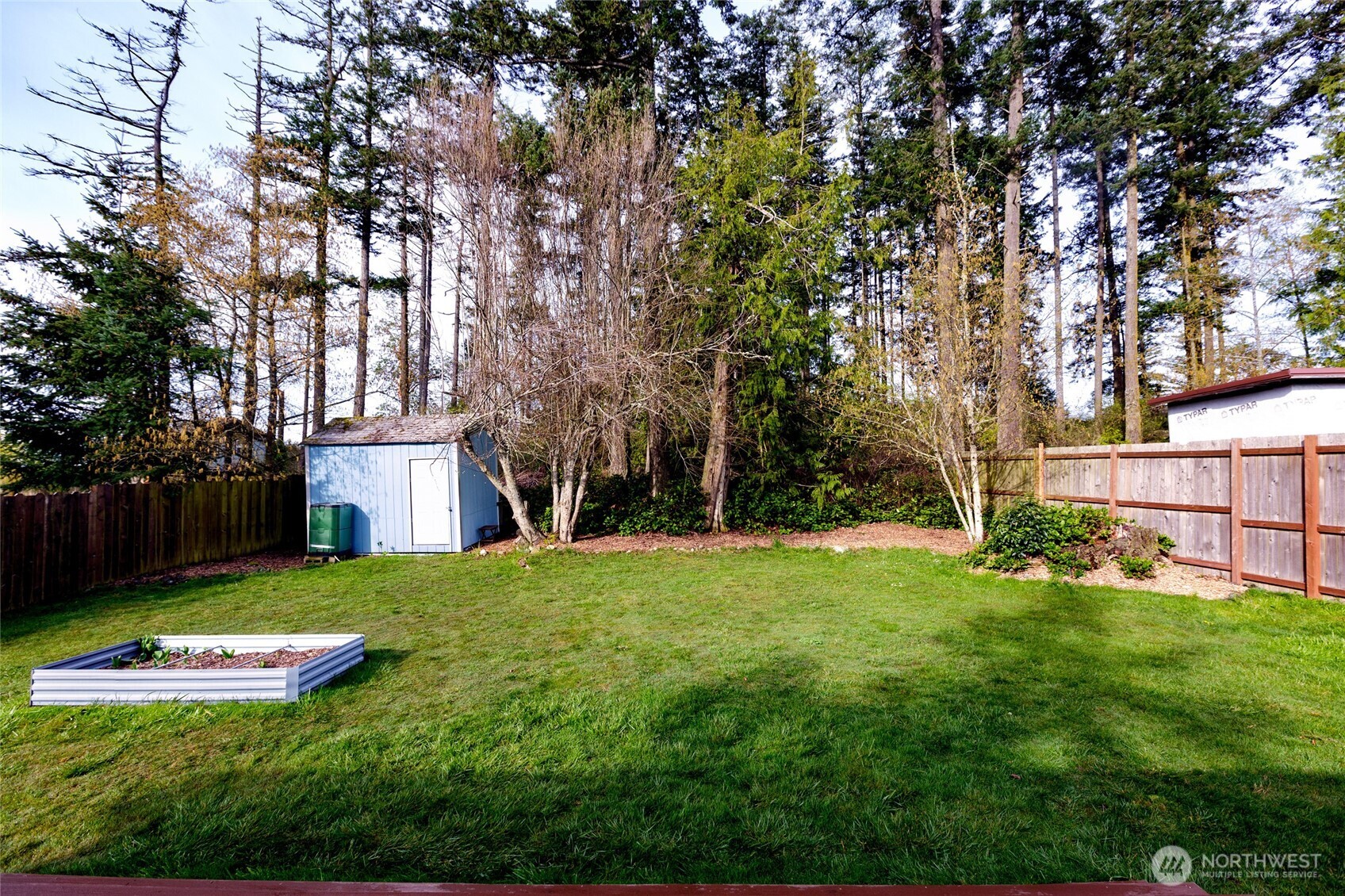 655 Hunt Street Friday Harbor, WA 98250 - Photo 20 of 26 a view of a backyard with large trees