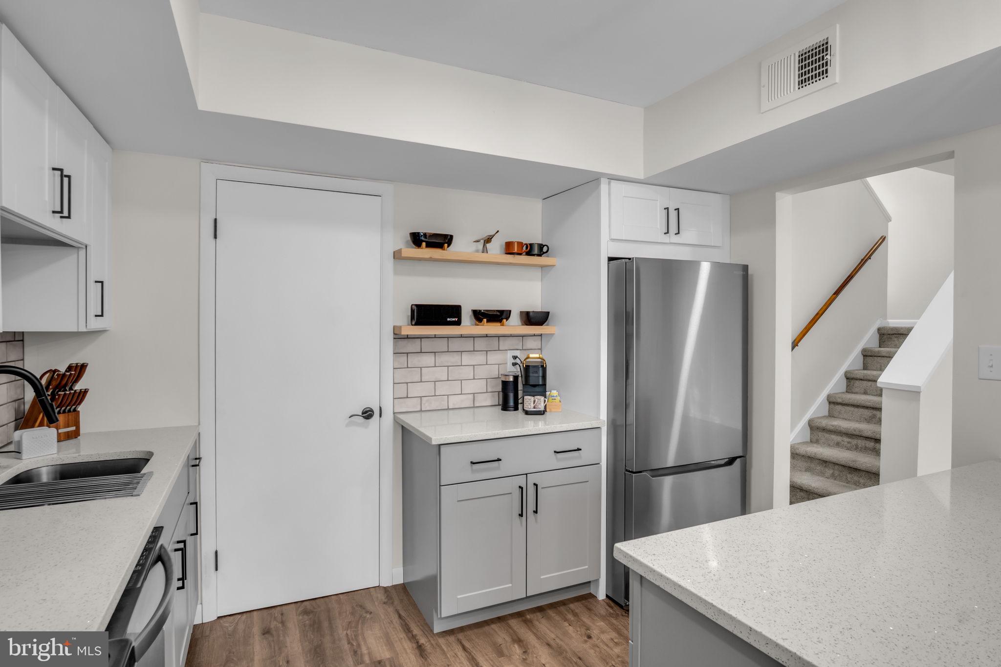 Modern kitchen with sleek finishes.