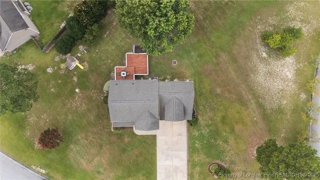 a bird view of a house