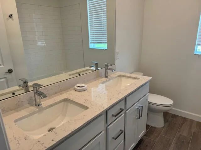 a bathroom with a sink and a toilet