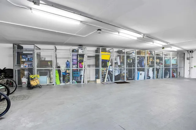 a view of a swimming pool with an outdoor space and seating area
