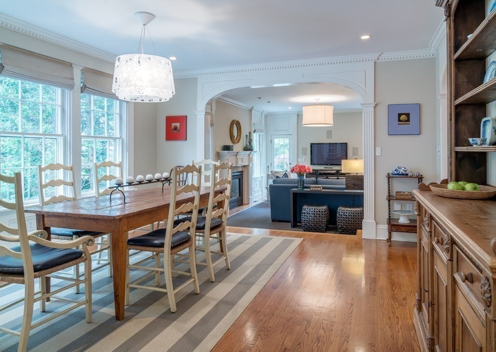 29 Whiting Road Wellesley, MA 02481 - Photo 11 of 36 a view of a dining room with furniture window and wooden floor