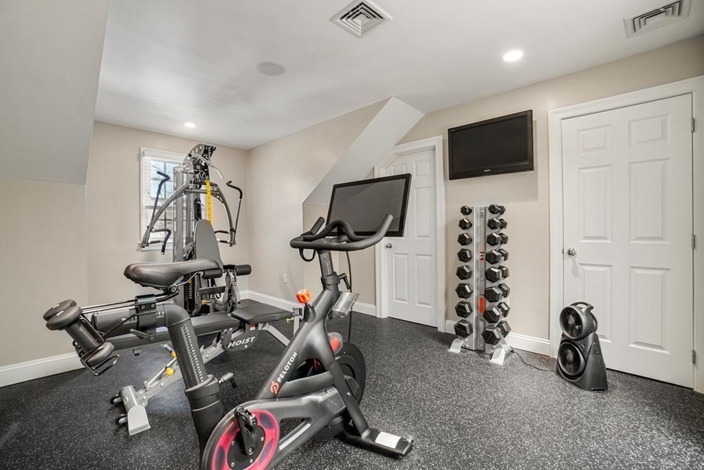 29 Whiting Road Wellesley, MA 02481 - Photo 31 of 36 a view of a room with gym equipment