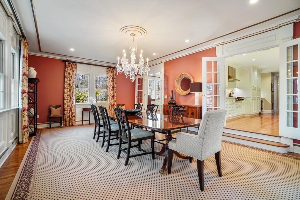 29 Whiting Road Wellesley, MA 02481 - Photo 6 of 36 a view of a dining room with furniture