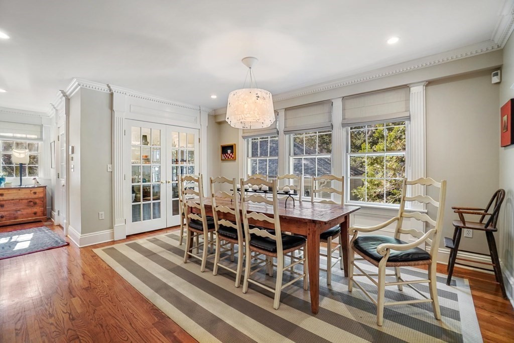 29 Whiting Road Wellesley, MA 02481 - Photo 10 of 36 a view of a dining room with furniture window and wooden floor