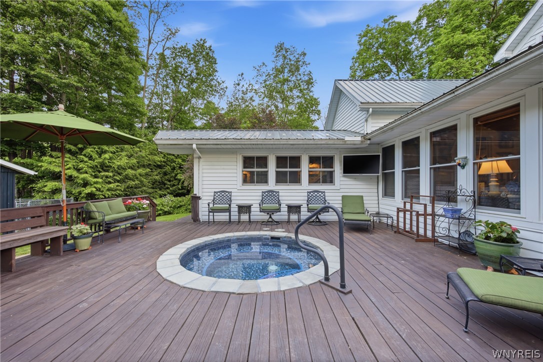 9788 Clarksburg Road Eden, NY 14057 - Photo 7 of 50 spacious deck with inset gunite spa