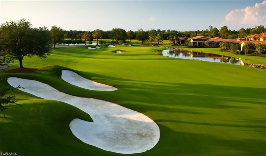 16391 Viansa Way, Unit 101 Naples, FL 34110 - Photo 38 of 49 a view of a golf course with a swimming pool