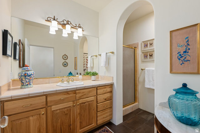 779 South Silver Road Leeds, UT 84746 - Photo 39 of 80 Bathroom with vanity and a shower stall