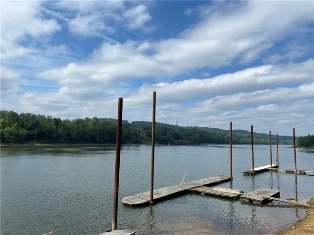 a view of lake with mountain