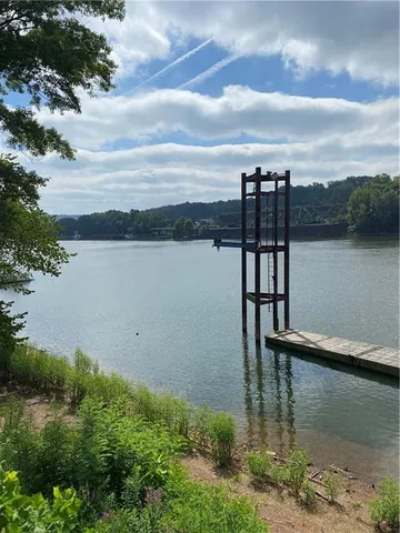 a view of a golf course with a garden