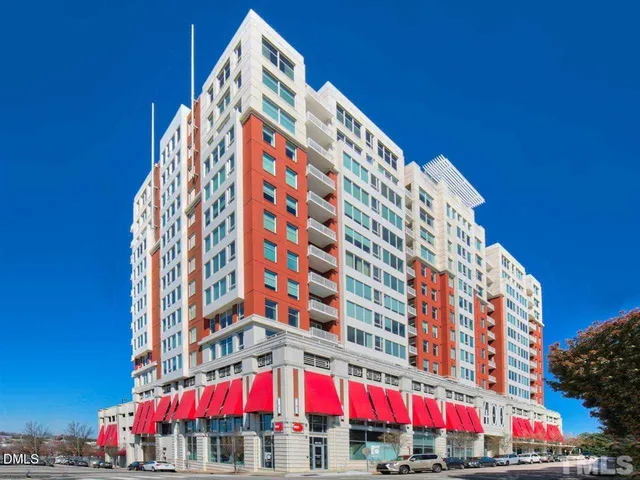 a view of a tall building