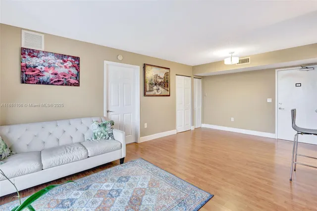 a living room with furniture and a couch