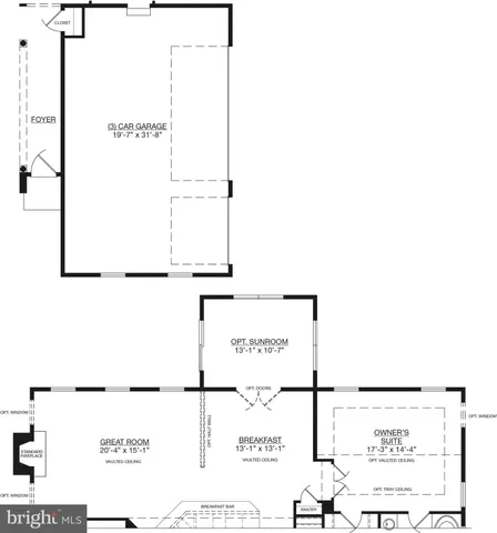 an entryway of a house and an empty room with wooden floor