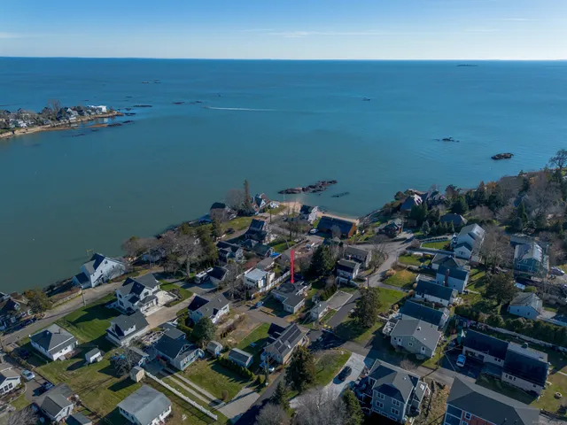 an aerial view of multiple house