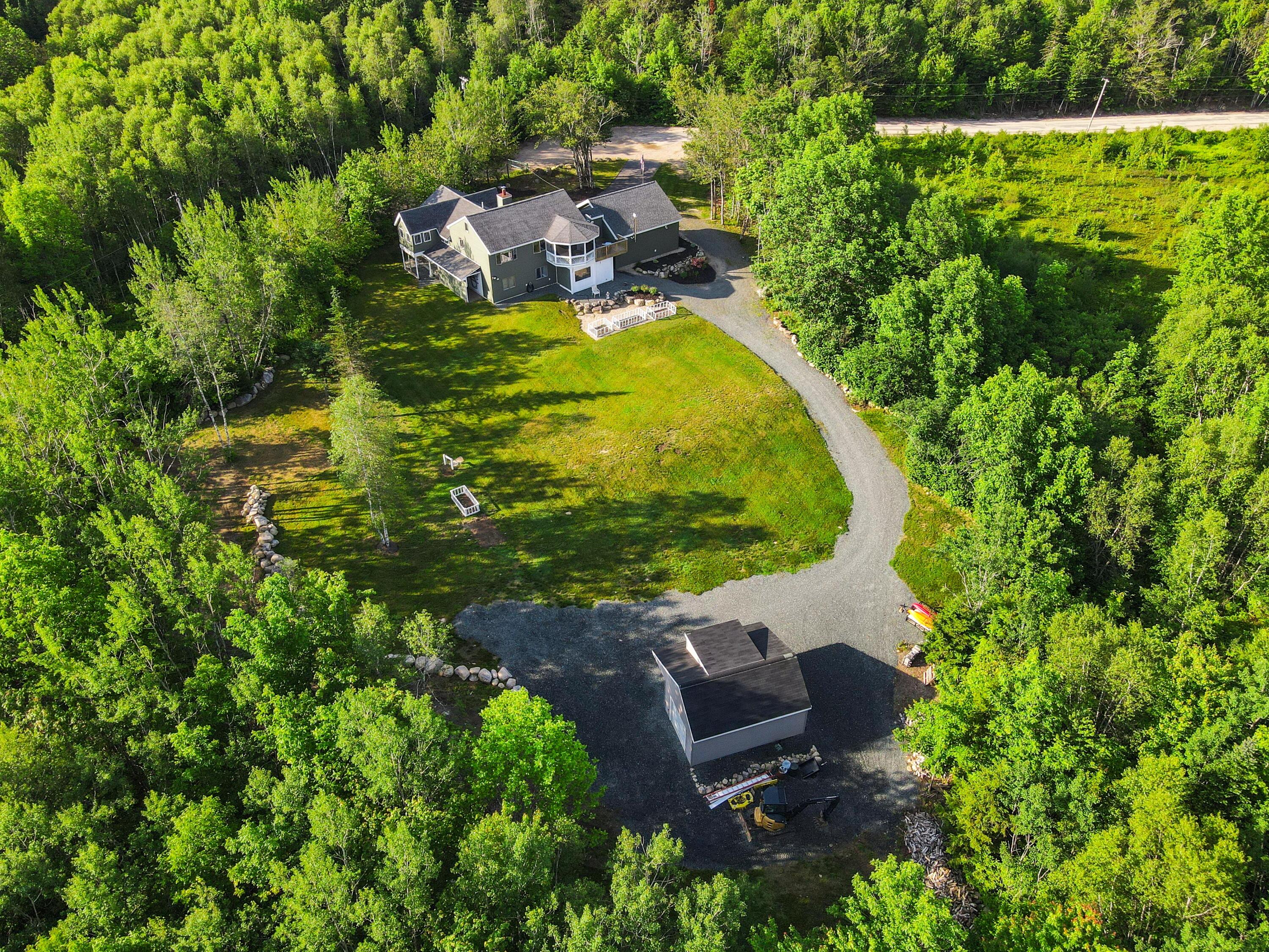 1132 Tunk Lake Road Sullivan, ME 04664 - Photo 22 of 26 Drone Back Yard