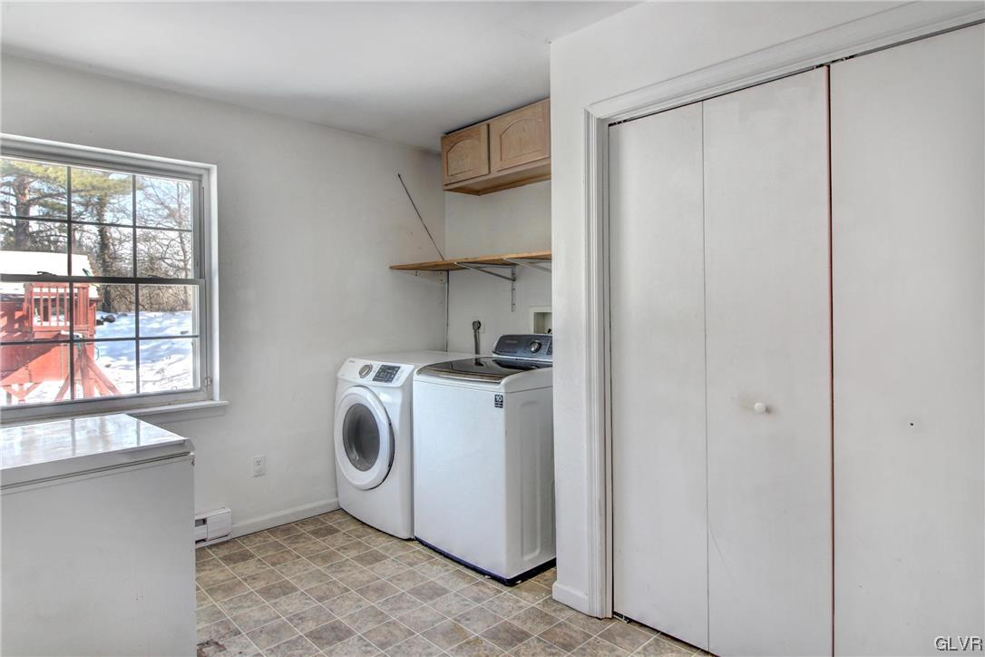 1095 Clover Road South Long Pond, PA 18334 - Photo 15 of 27 a utility room with dryer and washer