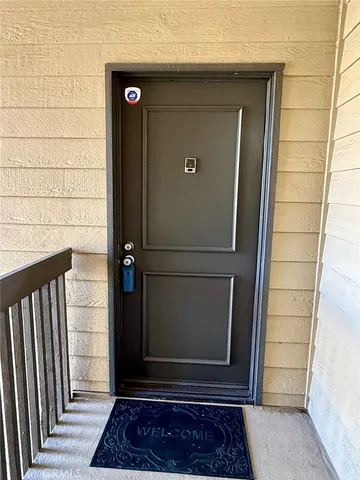 a view of a door of the house