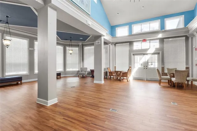 an aerial view of a city with lots of residential buildings