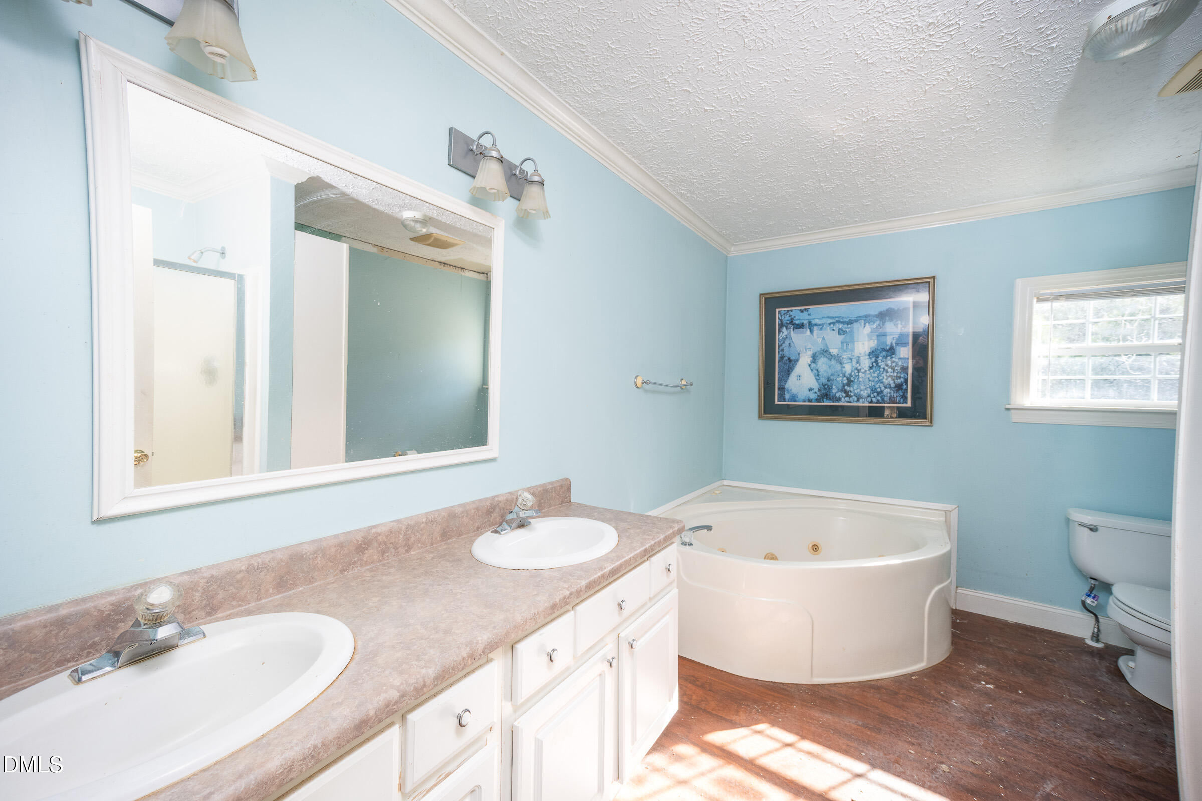 240 Clarence Alston Road Franklinton, NC 27525 - Photo 8 of 8 a bathroom with a granite countertop sink and a bathtub