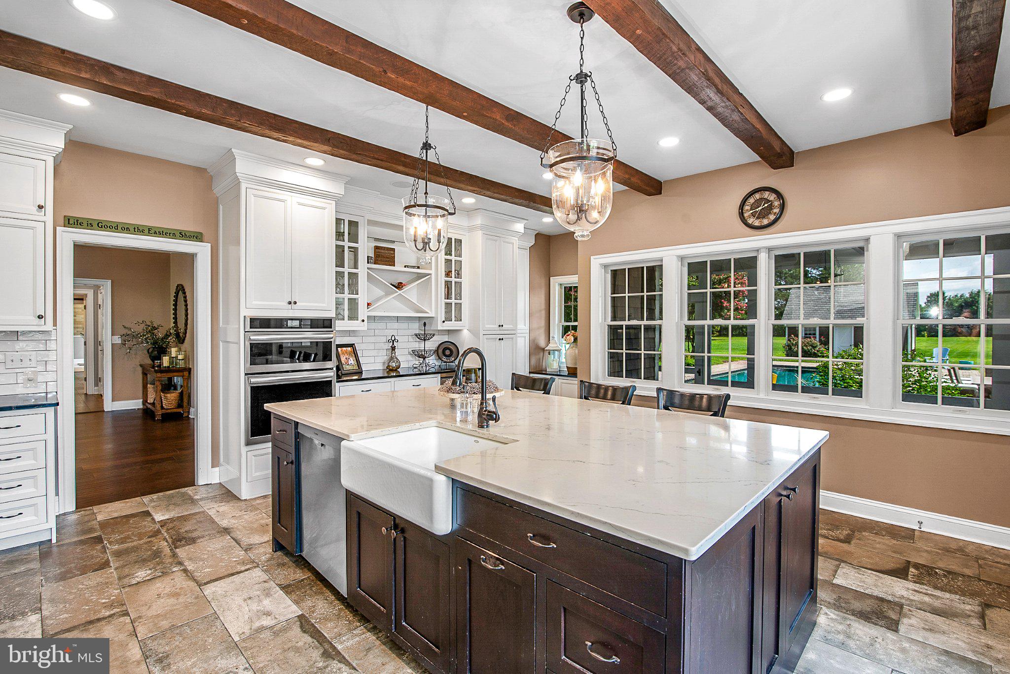4401 Grove Road Trappe, MD 21673 - Photo 29 of 73 Elegant kitchen with rustic charm.
