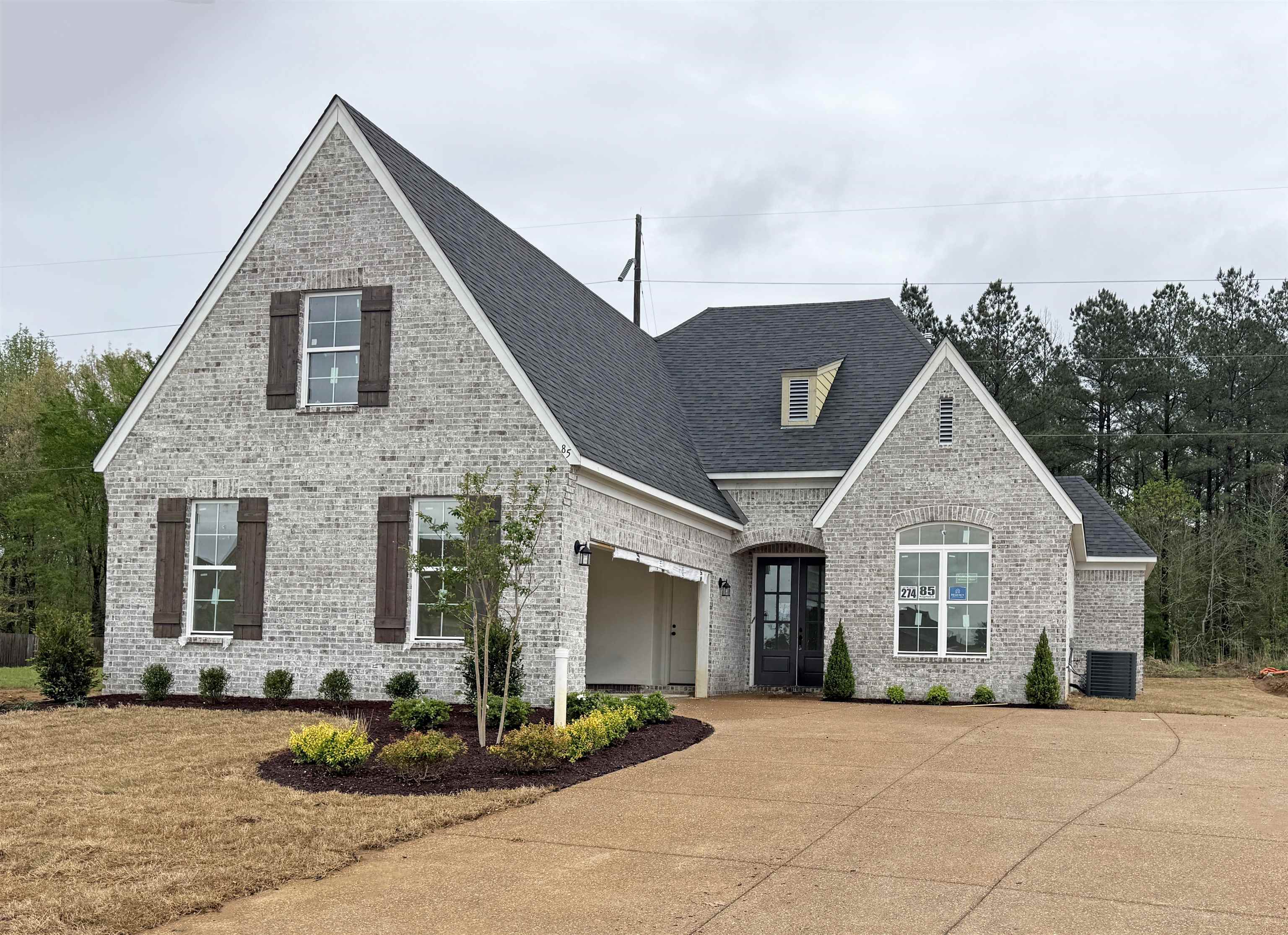 a front view of a house with entertaining space