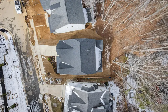 with aerial view of a house with outdoor space