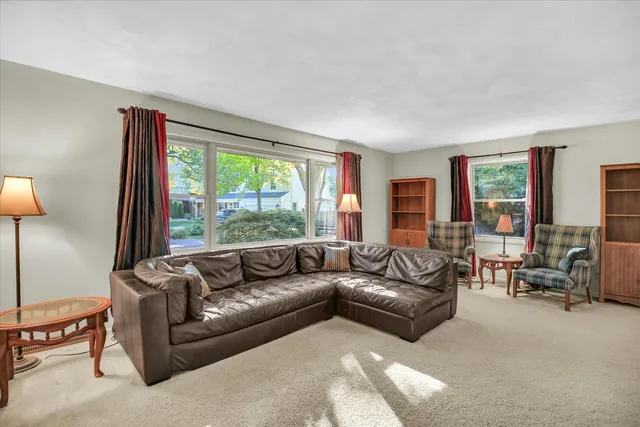 a view of livingroom with furniture and window