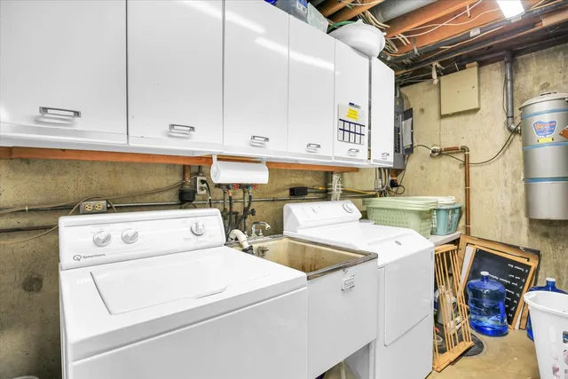 a room with a workspace