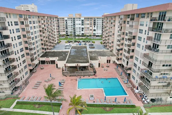 view of building with yard