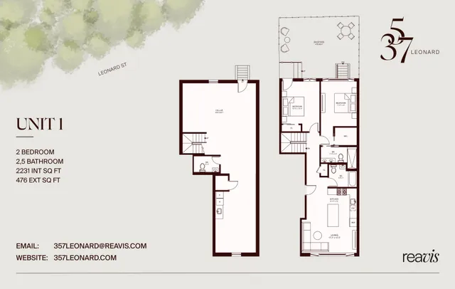 view of a hallway with two white appliances