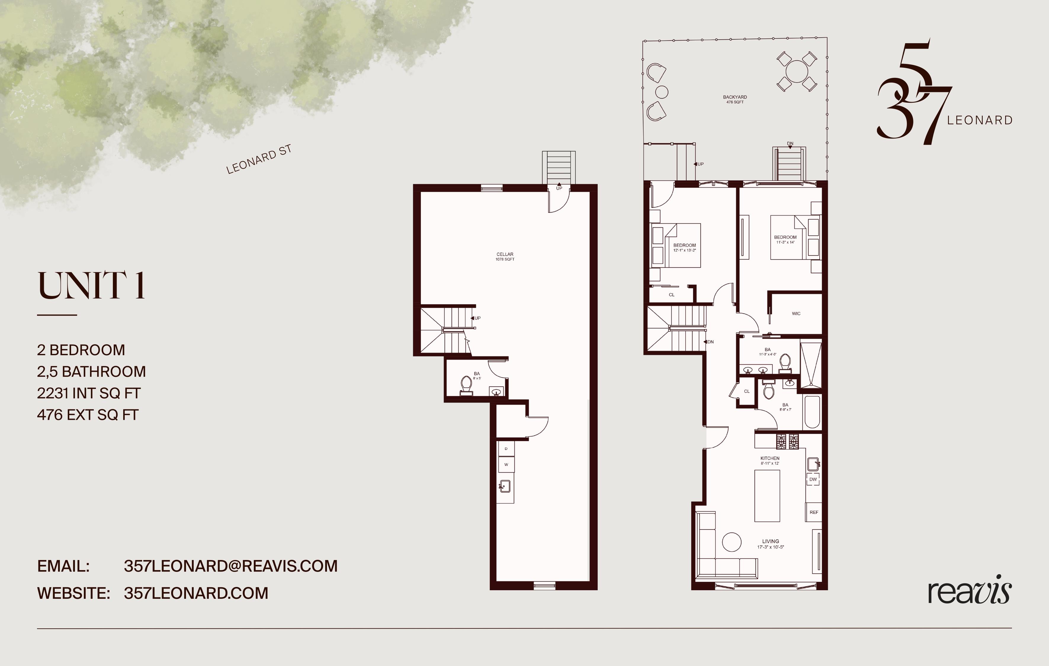 view of a hallway with two white appliances